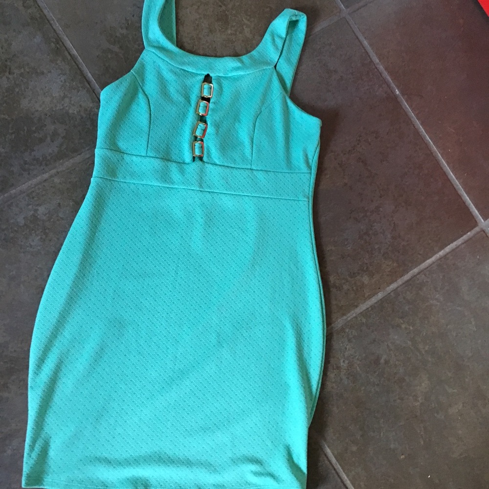 Teal cocktail dress